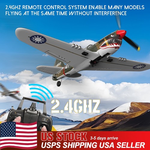 USA Volantex P40 Fighter RC Plane 2.4Ghz 4CH 6-Axis Gyro RTF Aerobatic Beginners