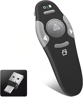 USB-c Presentation Clicker Remote,Wireless Presenter,Red Pointer