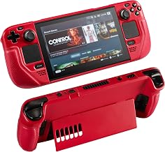 UYIYE Protective Case for Steam Deck OLED & LCD with Kickstand-Red