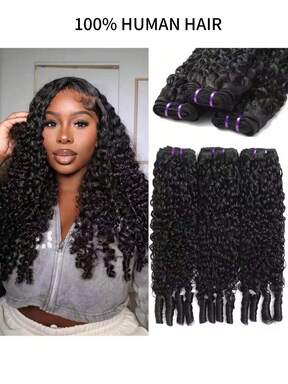 VALLBEST Burmese Curly Human Hair Bundles 16 18 20Inch Curly Bundles Unprocessed Burmese Raw Hair Extension Real Human Hair Natural Color $11.51 Flash Sale