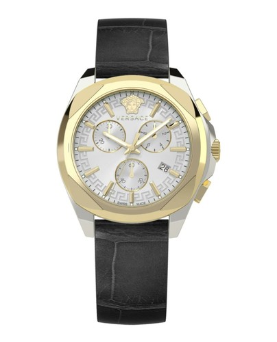 Versace Womens Two Tone 40mm Strap Fashion Watch