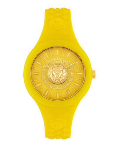 Versus Versace Womens Yellow 39mm Strap Fashion Watch