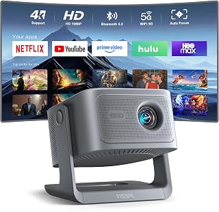 VISSPL 3500ANSI 4K Outdoor Projector with WiFi Bluetooth, AI Auto Focus