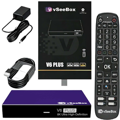 vSeeBox v6 plus Tv Box Split Screen Multiview for Home Entertainment Voice