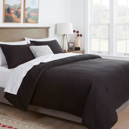 Washed Cotton Sateen Duvet Cover and Sham Set - Threshold
