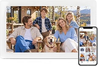WiFi Digital Picture Frame 15.6 Inch, Electronic Photo Frame with 1280x800 IPS Touch Screen Large Picture Slideshow Auto-Rotate, Share Photos/Videos via AiMOR App, Gifts for Mom, Friends, Weddings