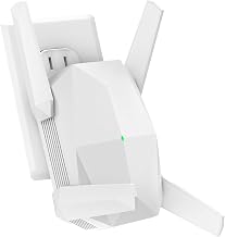 WiFi Extender, 2026 35X WiFi 6 Booster AX3000 (5.8/2.4GHz), 21529 sq.ft Long Range and 155+ Devices, WiFi Extender Signal Booster with Ethernet Port (Pure White)