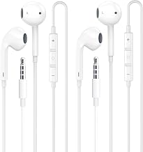 Wired Earbuds, 2 Pack 3.5mm Headphones Wired for iPhone/iPad/Radio