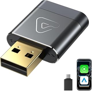 Wireless CarPlay & Android Auto Dongle for Digital Media Receivers Gray