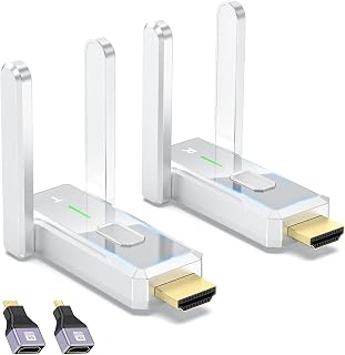 Wireless HDMI Transmitter and Receiver, 120M/400FT, 5.8G+2.4G Dual-Band