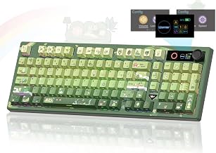 Womier Mechanical Keyboard Wireless with Screen, Frog Thocky Keyboard-L98