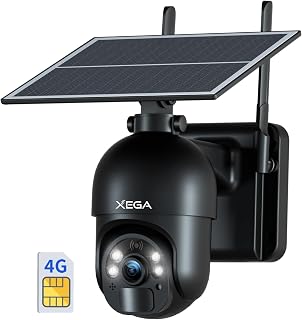 Xega 4G LTE Cellular Security Camera Built-in SIM Card No Wi-Fi Camera
