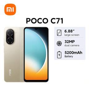 Xiaomi POCO C Global Version Smartphone Powerful Octa-Core Processor 12nm Process 32MP AI Dual Camera Immersive 6.88" Display Massive 5200mAh (Typ) Battery Powered By 15W Fast Charging Secure Fingerprint And Face Unlock Supports Memory Extension: 3GB Up T