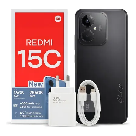 Xiaomi Redmi 15c 256gb 16gb Ram Negro Dual Sim Origínal Midnight Black