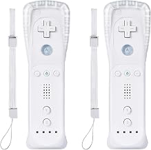 Zamia 2 Packs Upgrade Controller with Silicone Case and Wristband,Remote Controller Compatible for Wii/Wii U Games